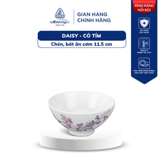 Chén, Bát Ăn Cơm, Muỗng Sứ Cao Cấp Minh Long - Cỏ Tím
