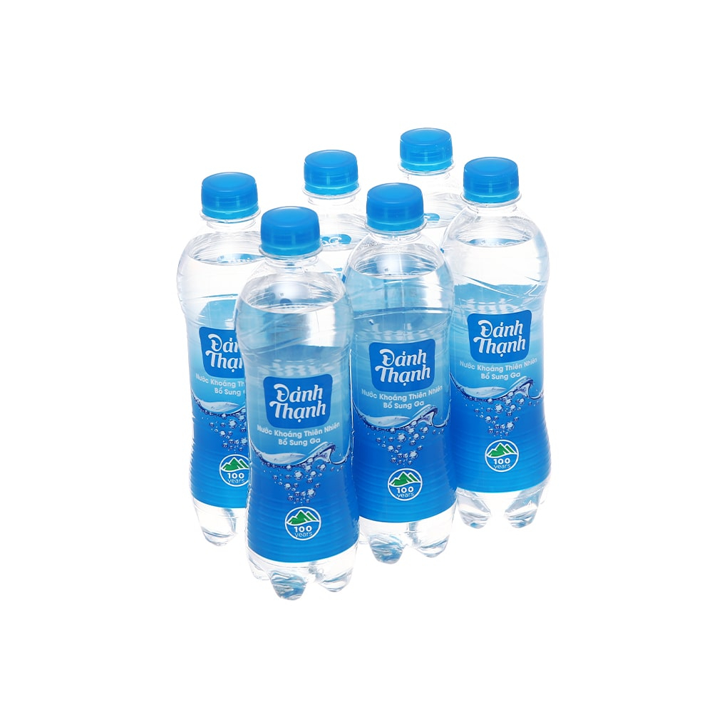 Lốc 6 chai nước khoáng có ga Đảnh Thạnh Sparkling 430ml