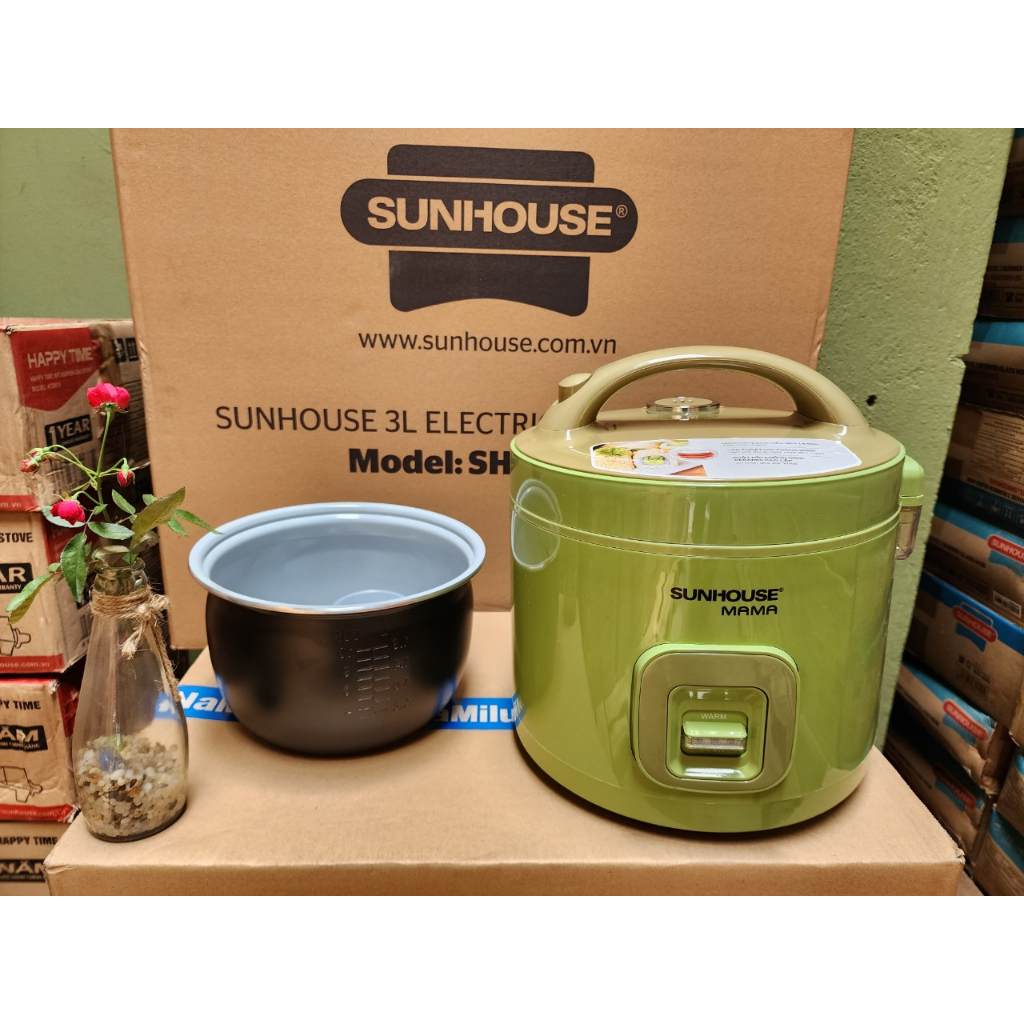 Nồi Cơm Điện 1.2L Sunhouse Mama SHD8265G, hàng chính hãng, siêu bền, bảo hành 12 tháng