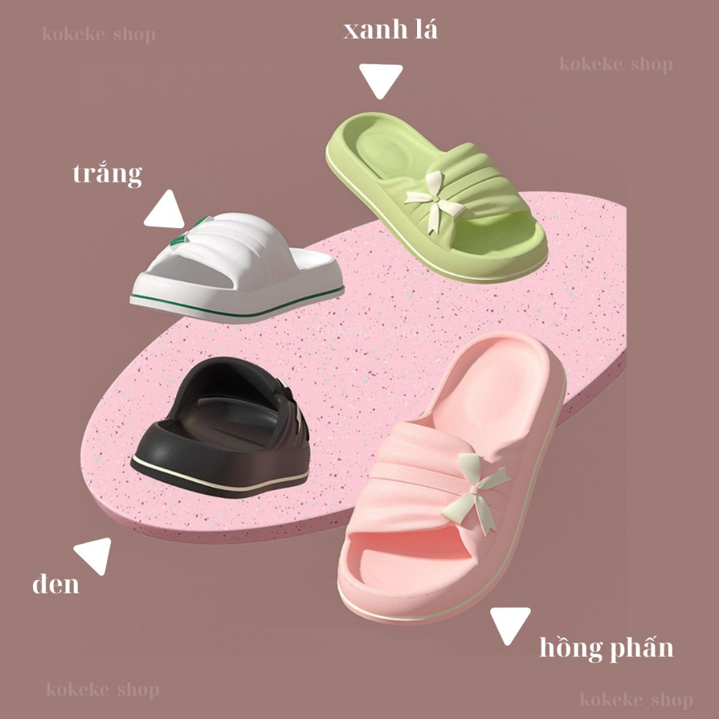 Dép bánh mì nữ,dép bánh mì nơ,dép quai ngang nữ,dép nữ thời trang,dép đế xuồng,dép quai ngang cao,xinh lắm chị em ơi.