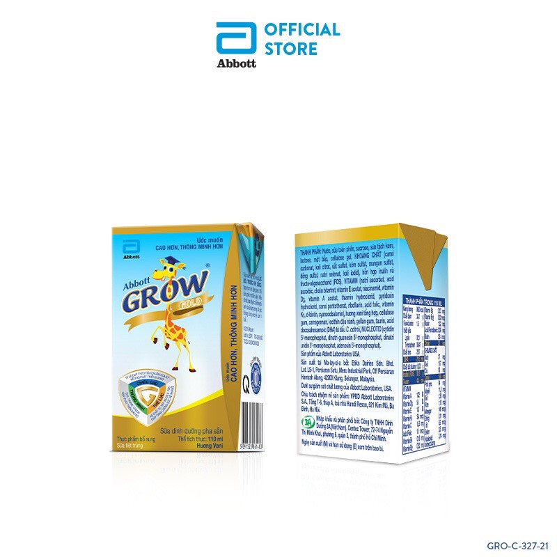 Thùng 48 hộp sữa nước Abbott Grow 110ml