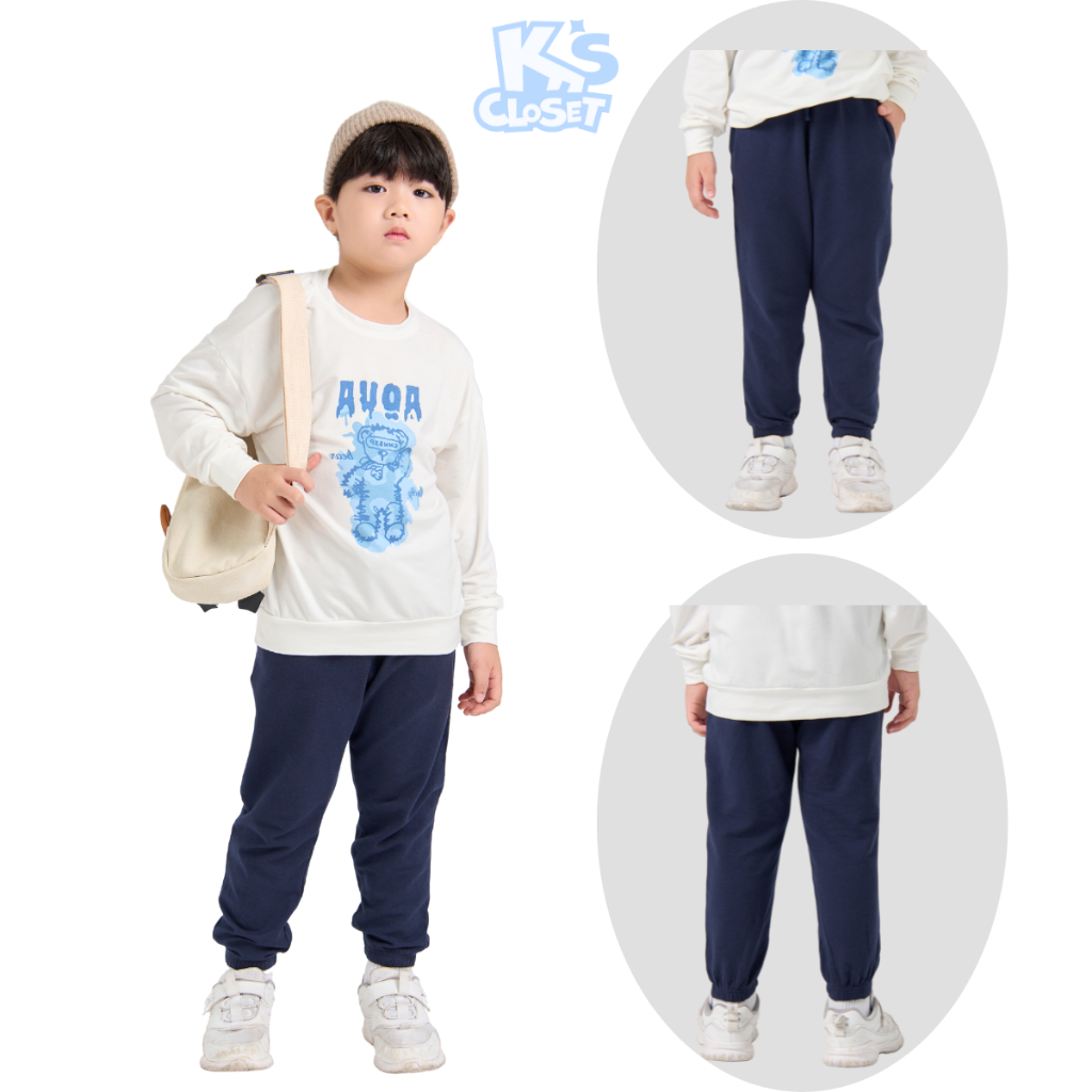 Quần Jogger Cotton Bé Trai Và Bé Gái K'S CLOSET (2-14T) Năng Động, Thoải Mái KT238TWF/E004TWF/KT199TWF/E012TWF/KT049THF