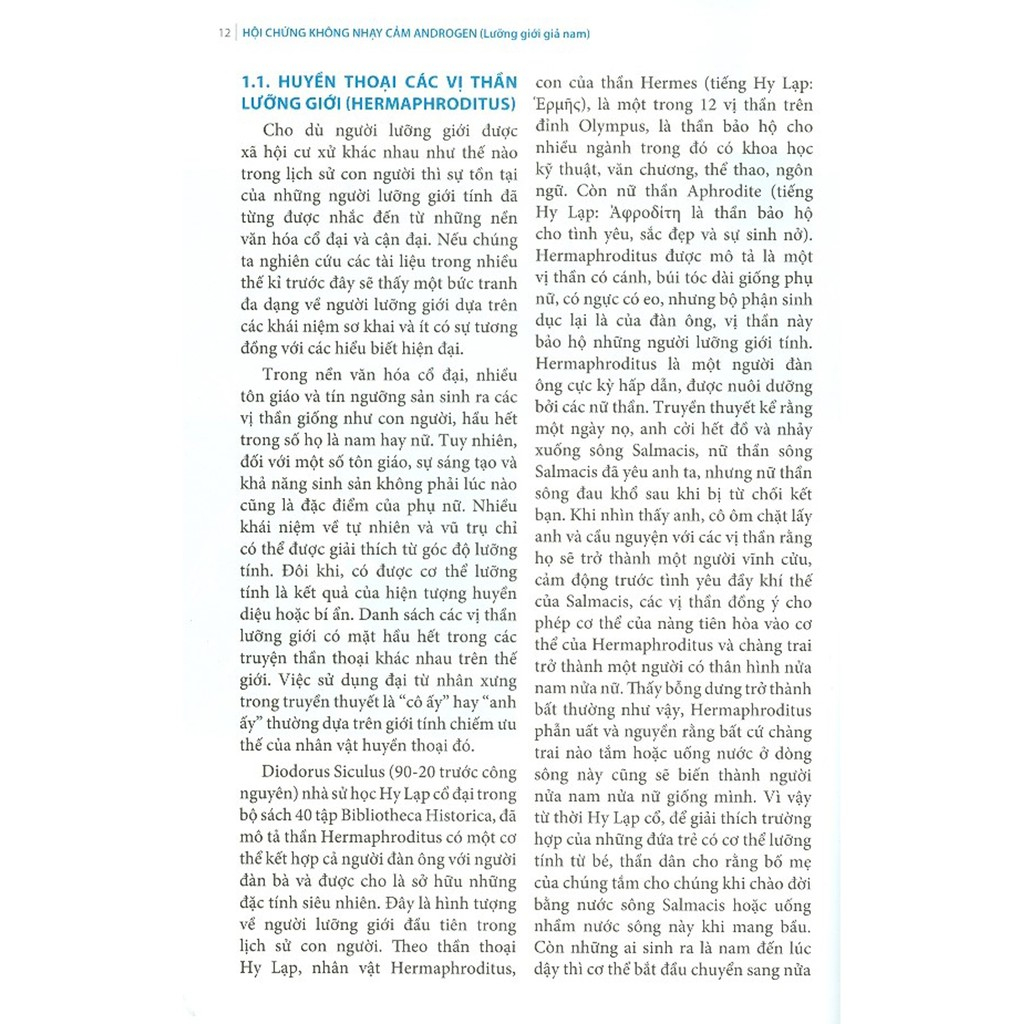 Sách - Hội Chứng Không Nhạy Cảm Androgen Lưỡng Giới Giả Nam