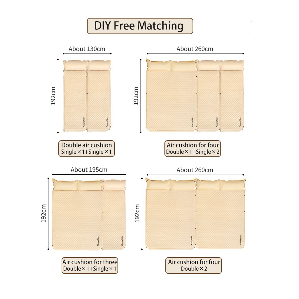 Đệm tự bơm hơi kèm gối D01 NatureHike CNK2300DZ014