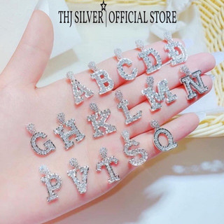 Mặt chữ cái phay đính đá sáng đẹp chuẩn bạc ta -THJ SILVER