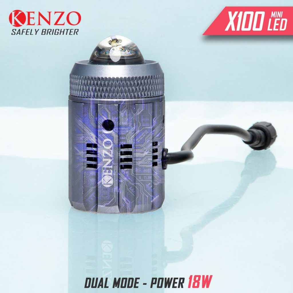 Đèn bi led mini Kenzo X100 V3.0 18W kích thước nhỏ gọn, chống nước tiêu chuẩn IP68