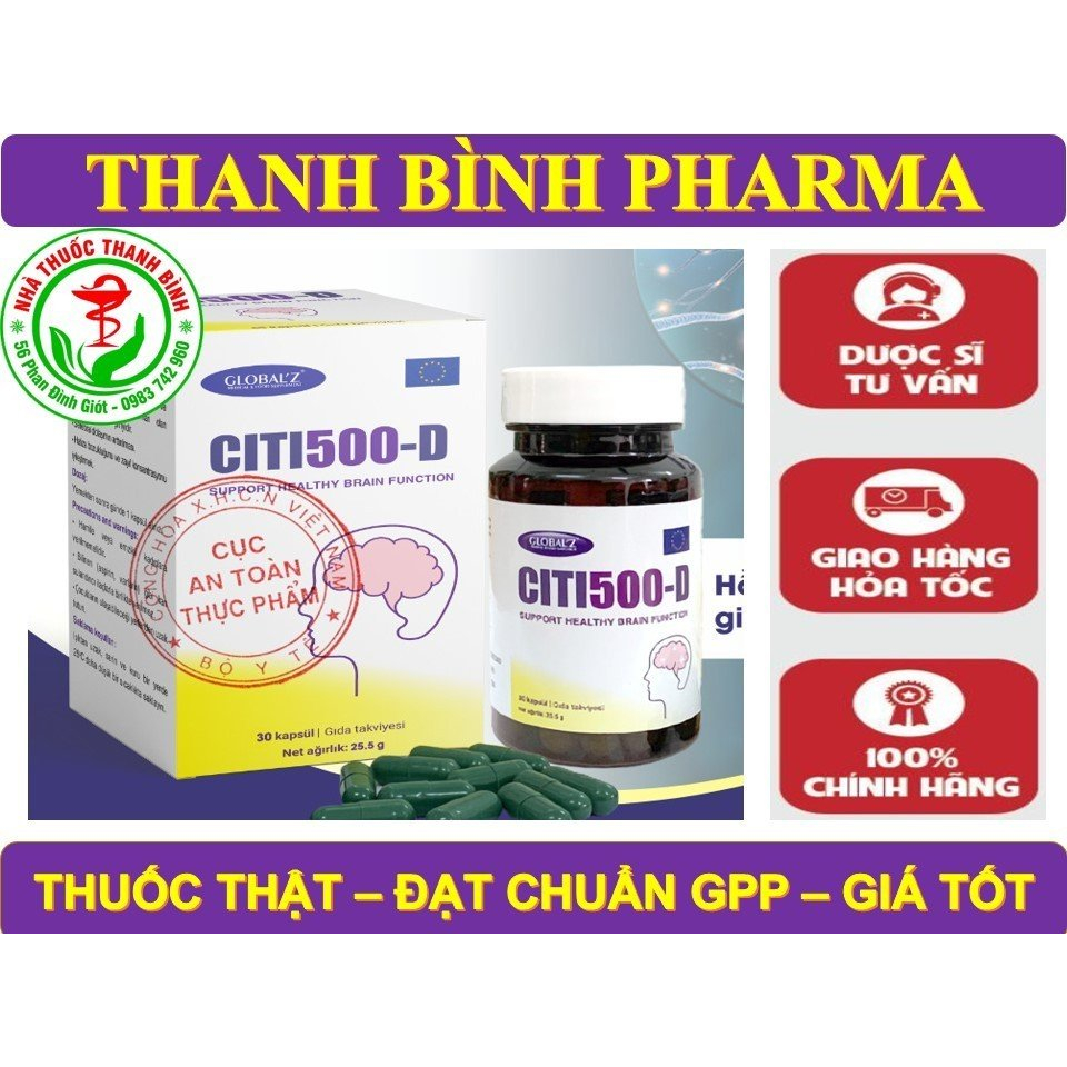 CITI 500-D - GIÚP BỔ NÃO - TĂNG CƯỜNG LƯU THÔNG MÁU - TĂNG CƯỜNG TRÍ NHỚ