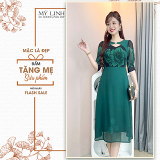 Đầm Nữ [ Linh Linh ] (HT LT413) Cao Cấp Vải Voan Chiffon Dáng Dài Sang Trọng Quý Phái Cực Xinh (ảnh thật shop tự chụp)