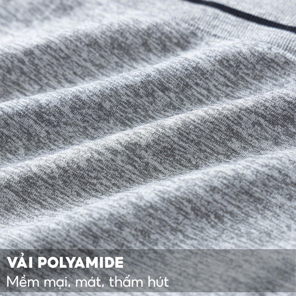 Quần Sịp Đùi Nam Boxer 5S Màu Ghi, Chất Polyamide, Dệt Không Đường May, Co Giãn, Thấm Hút, Dễ Chịu