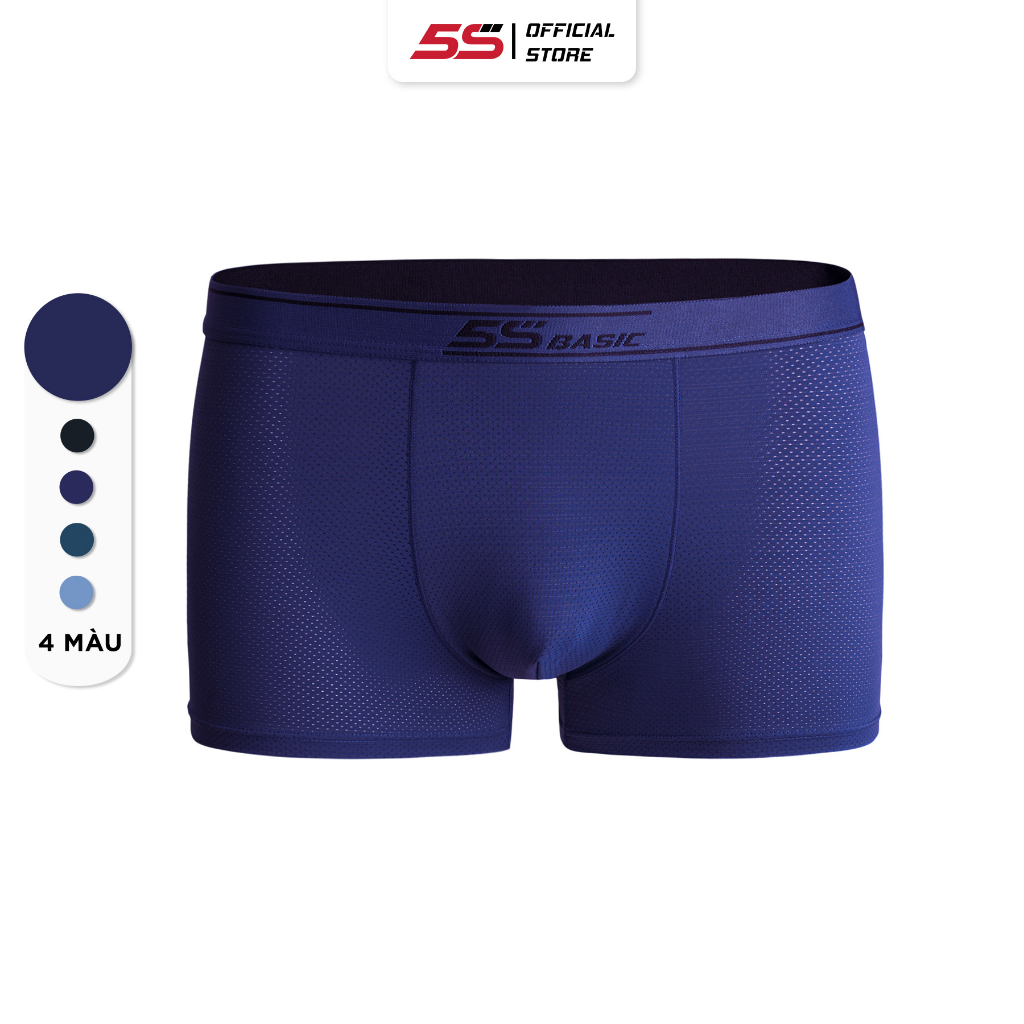Quần Lót Đùi Nam 5S FASHION Màu Tím Than, Chất Liệu Thoáng Mát, Co Giãn Thoải Mái, Thiết Kế Basic (BOX23001)