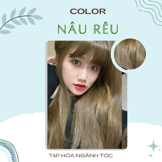 Thuốc nhuộm tóc màu Nâu Rêu + kèm trợ nhuộm