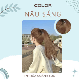 Thuốc nhuộm tóc màu Nâu Sáng Không Tẩy + kèm trợ nhuộm