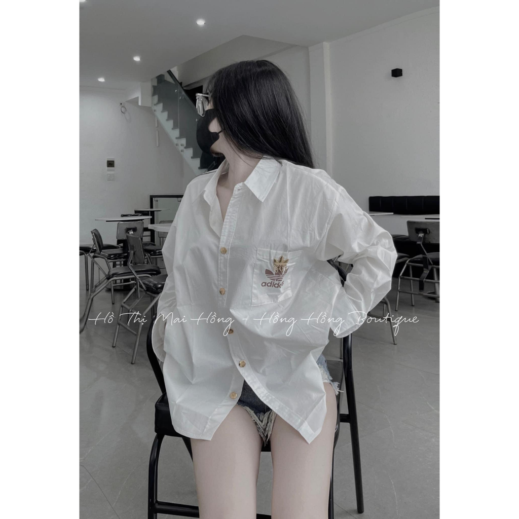 Áo Sơ Mi Nữ Trắng Hàng Hiệu Siêu Hot <3 áo sơ mi nữ dài tay họa tiết hàng hiệu trending 2023 <3