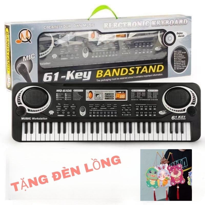 (TẶNG ĐÈN LỒNG 2023) Đàn Piano - Điện Tử 61 Phím Kèm mic Cho Bé Nhiều Chức Năng (bảo hành 1 đổi 1)