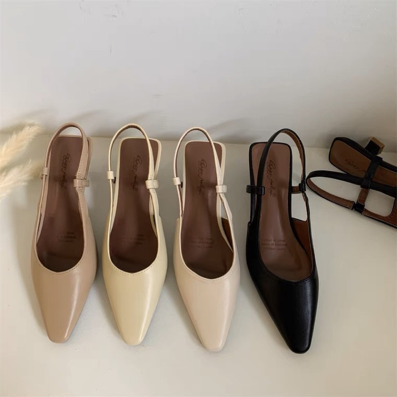 Giày mũi nhọn mịn đế cao 3p