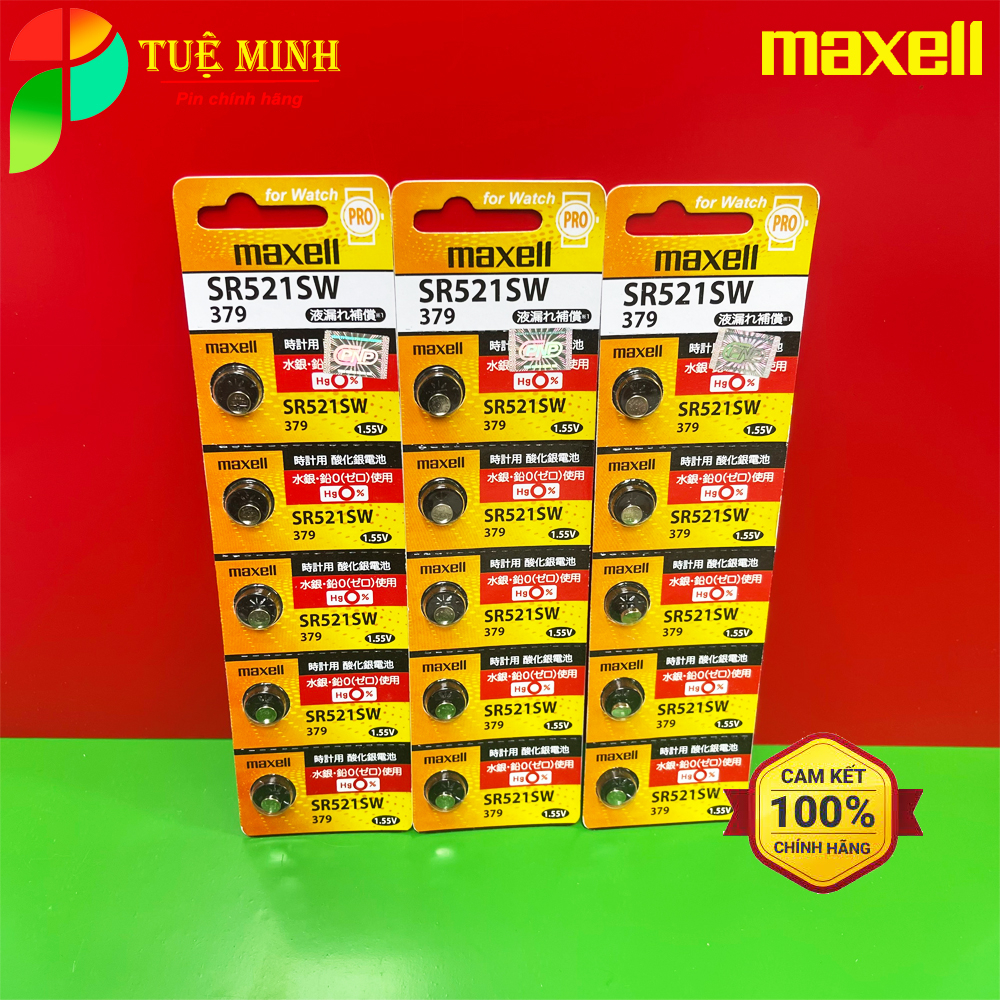 Vỉ 5 Viên Pin đồng hồ Maxell SR626SW /SR621SW /SR416SW /SR521SW /SR516SW/SR616SW/SR716SW/SR721SW /SR726SW /SR920SW / 927