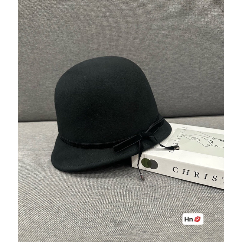 Mũ cụp nơ bé, dạ ép, hàng quảng châu, có 2màu