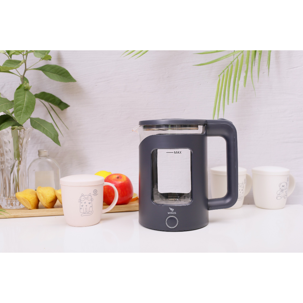 Ấm đun nước 2 lớp đèn led Wings - đun sôi nhanh - Bảo hành chính hãng 24 tháng