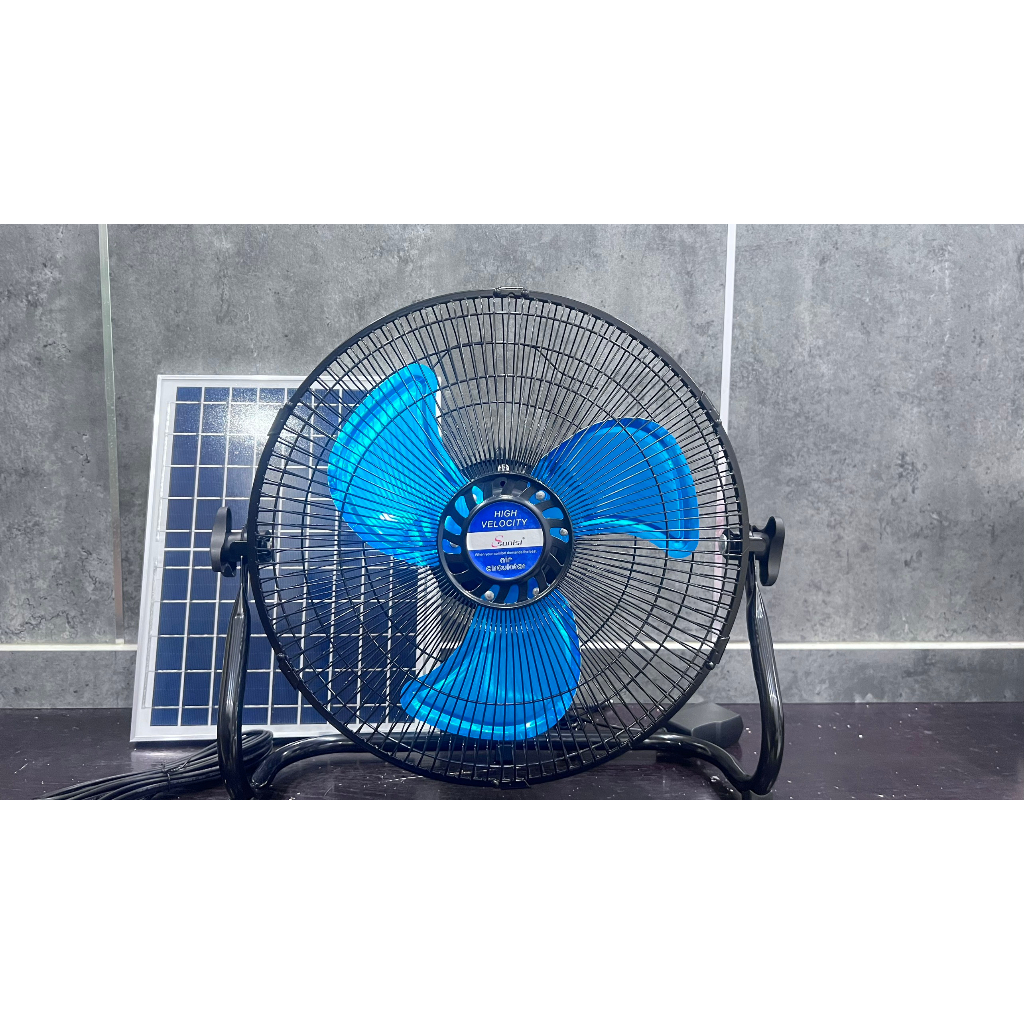 Quạt năng lượng mặt trời 12inch - Quạt tích điện - Cánh quạt sắt 15W - Bảo hành 12 tháng