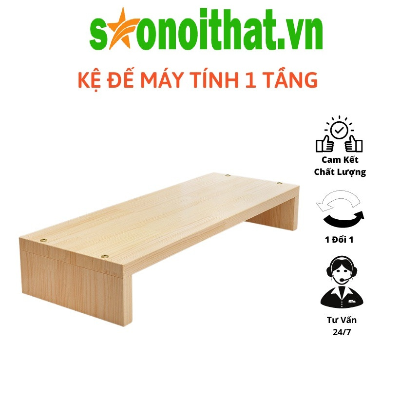 Kệ để màn hình máy tính gỗ dầy 18ly