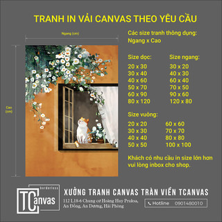 Tranh in trên vải canvas | mẫu và kích thước theo yêu cầu