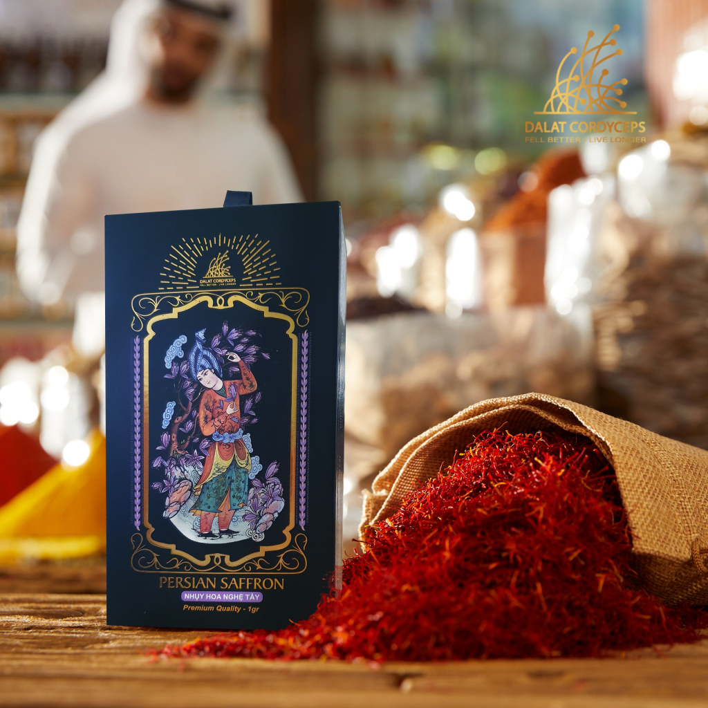 Nhuỵ hoa nghệ tây saffron tây á - Dalat Cordyceps - hộp cao cấp
