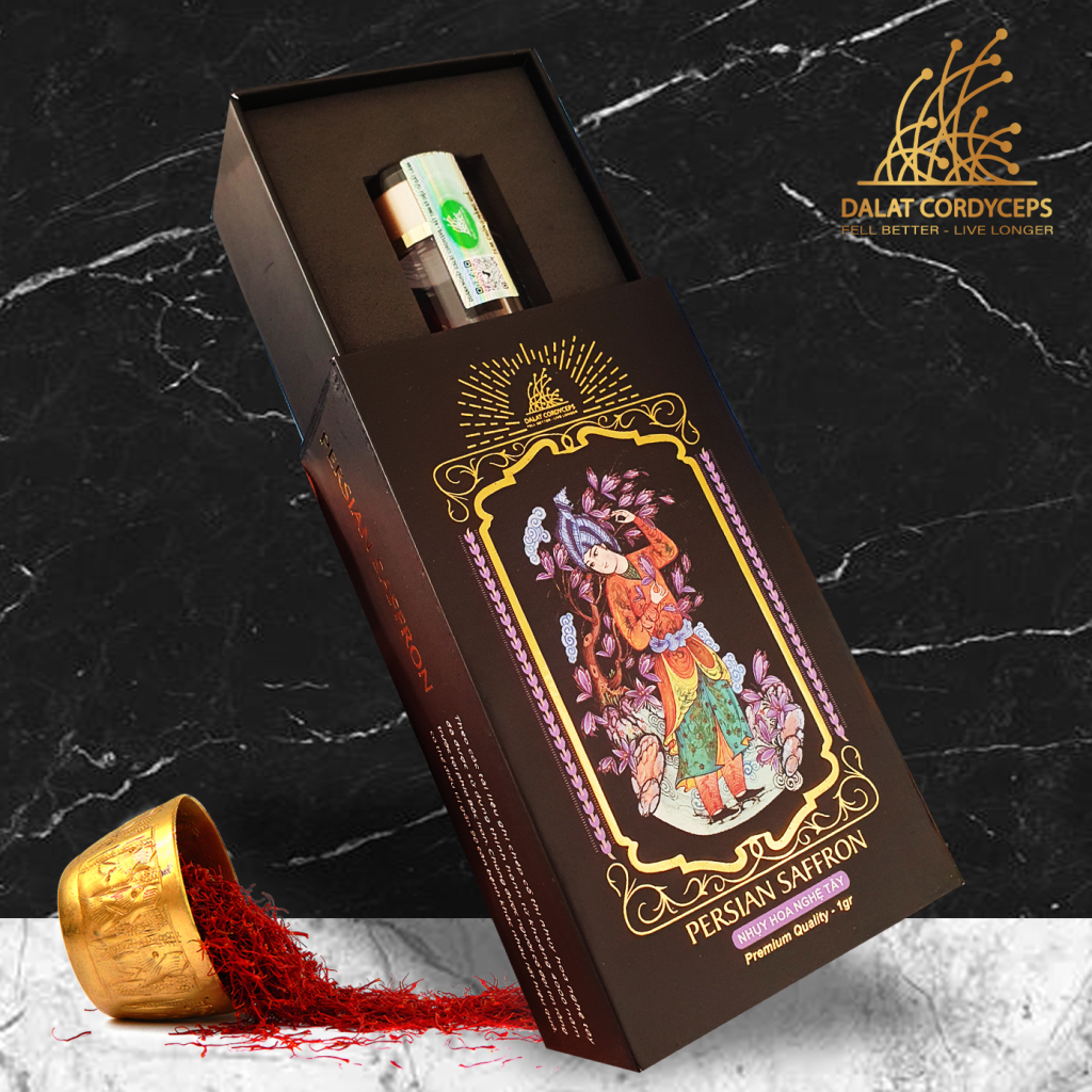 Nhuỵ hoa nghệ tây saffron tây á - Dalat Cordyceps - hộp cao cấp