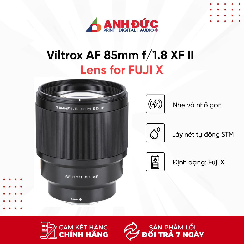 Ống Kính Viltrox AF 85mm F1.8 XF II - Hàng Chính Hãng