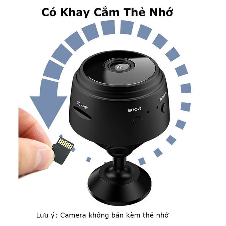 Camera wifi mini A9 không dây chống trộm kết nối điện thoại từ xa góc quay 120 độ Full HD 1080P, camera IP mini | BigBuy360 - bigbuy360.vn