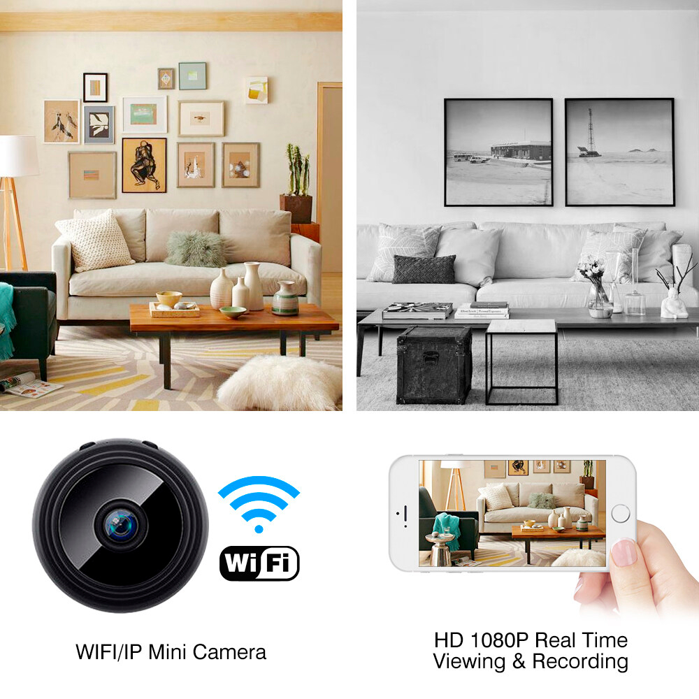 Camera wifi mini A9 không dây chống trộm kết nối điện thoại từ xa góc quay 120 độ Full HD 1080P, camera IP mini | BigBuy360 - bigbuy360.vn