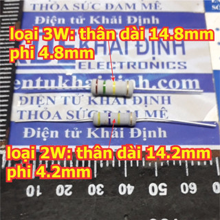 Gói 20 con điện trở 2W, 5% (4 vạch) 100K-330KOhm (GIÁ CHO 20 CON cùng loại) kde0980