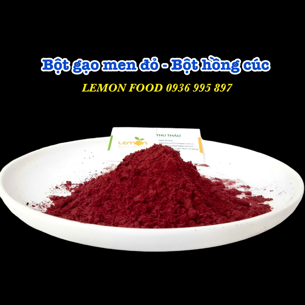 [Gói lẻ] Bột gạo men đỏ/ Bột hồng cúc (Red Yeast Rice) - Tạo màu cho gà ủ muối, lạp xưởng, jambon, bánh kẹo