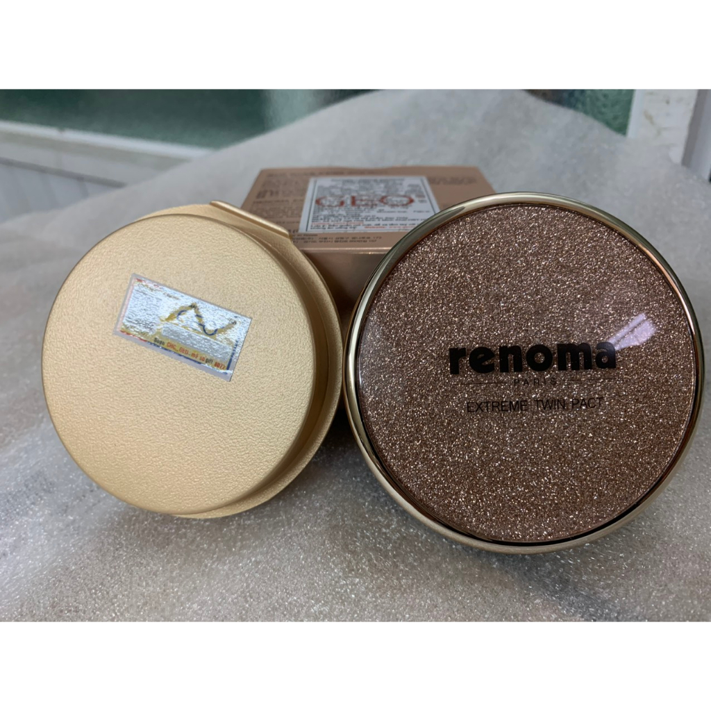 Phấn phủ siêu mịn kèm 01 lõi thay thế Geo Renoma Lareine Extreme Twin Pact 12g số 21 ,số 23