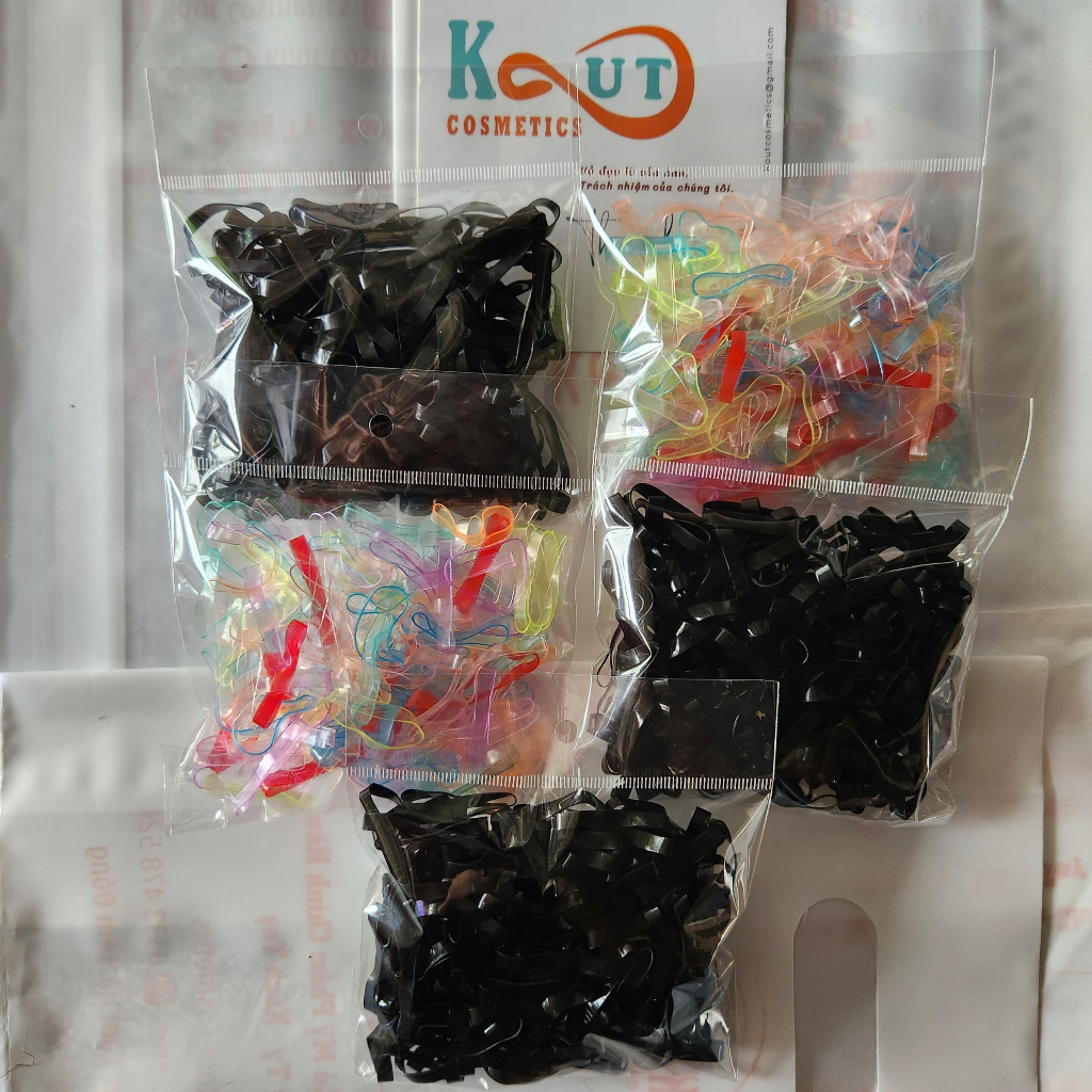 Thun Cột Tóc Đen và Nhiều Màu - Loại Siêu Co Giãn - Loại Tốt