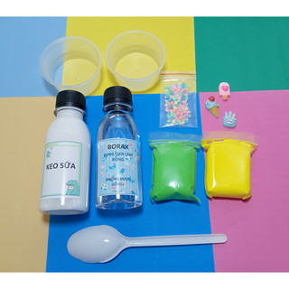Bộ kit slime bơ - dụng cụ làm slime bơ giá rẻ