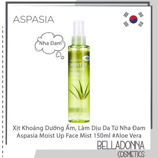 Xịt Khoáng Nha Đam Trắng Sáng Dịu Da Aspasia Moist Up Face Mist Aloe 150ml