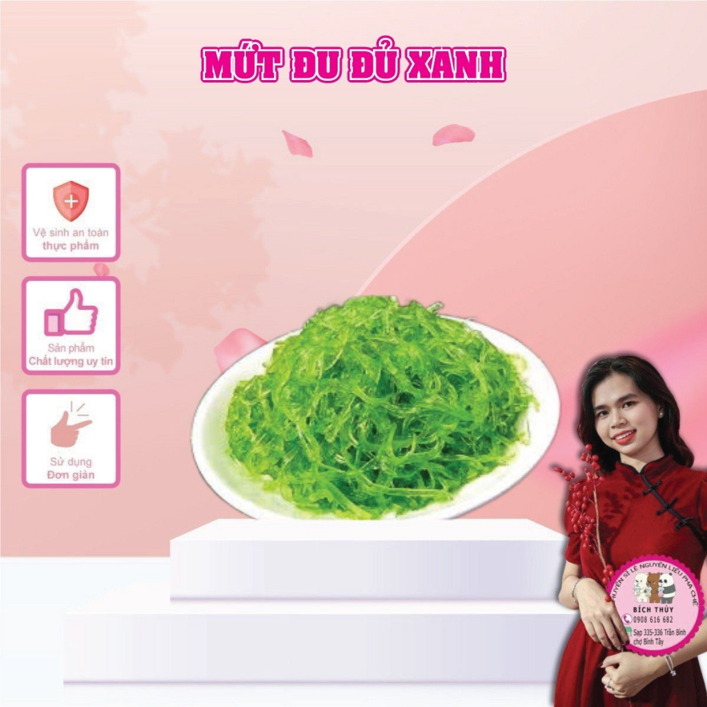 Mứt đu đủ 3 màu 500g-nguyên liệu làm đồ cocktail