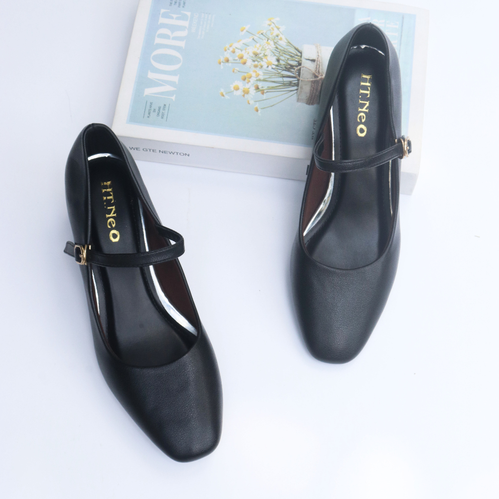 Giày Công Sở -Giày Cao Gót Nữ HT.NEO Mũi Tròn , Gót Cao 5cm Thanh Lịch GL01