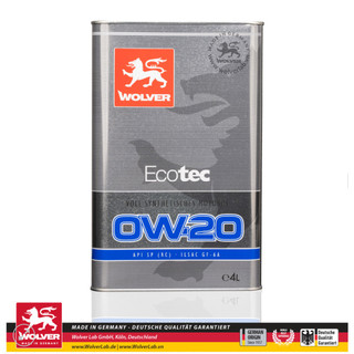 Dầu động cơ, nhớt wolver ecotec 0w-20 4l chính hãng