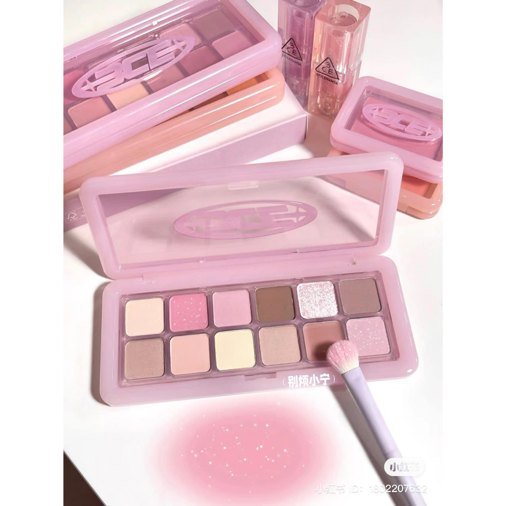 BẢNG PHẤN Mắt 3ce New Take Eyeshadow Palette 12 Ô Cherry Purely Raw Neutrals Creative Filter Motion Frame  - Bebeau
