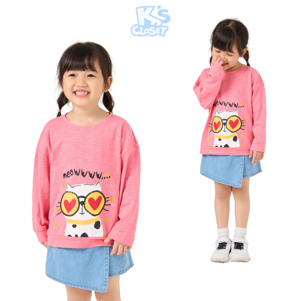 Áo Jumper Chất Liệu Cotton Cho Bé Gái K'S CLOSET 10-52kg (2-14 tuổi) E118TEF E009TWF / E008TWF / E007TWF TM