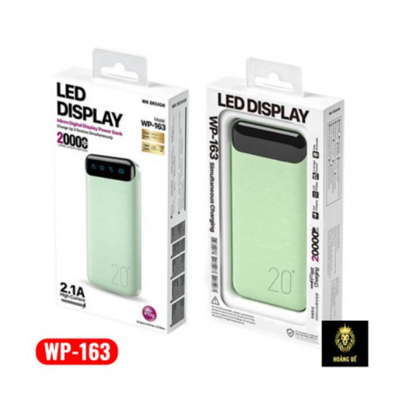 Sạc Dự Phòng WEKOME 163/161 Tích Hợp Màn Hình LED Dung Lượng 20000mAh/10000mAh (Teon.vn)