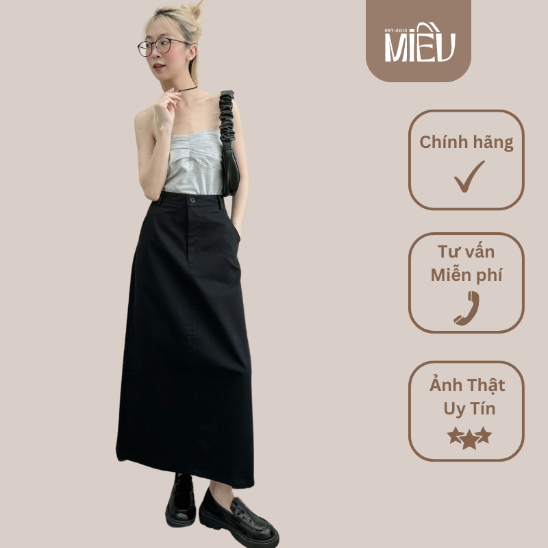 Chân váy nữ dáng dài đơn giản dễ phối đồ có size Anisa Miều Est.2013