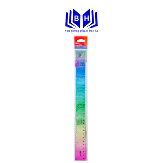 Thước kẻ màu cực quang Deli H654 dài 30cm