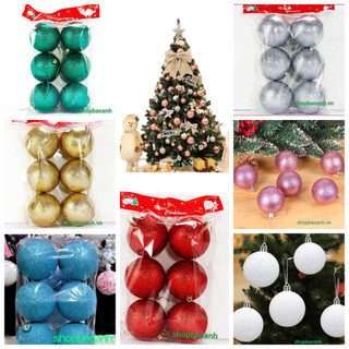 Châu kim tuyến trang trí noel giáng sinh đường kính 4cm, 6cm, 8cm, 10cm