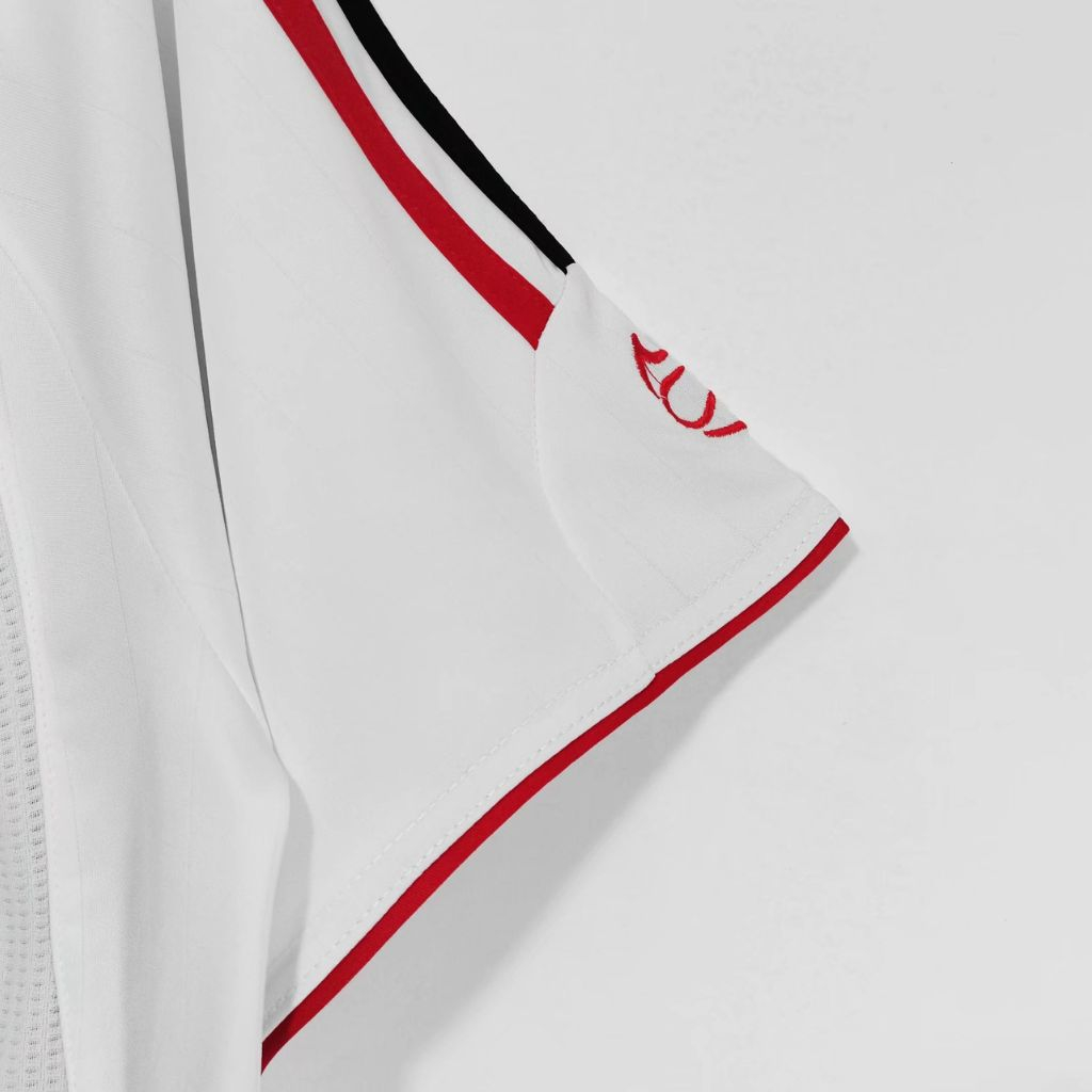 Áo bóng đá retro acmilan 2006 trắng vải Cotton Polyester thời trang blockcore