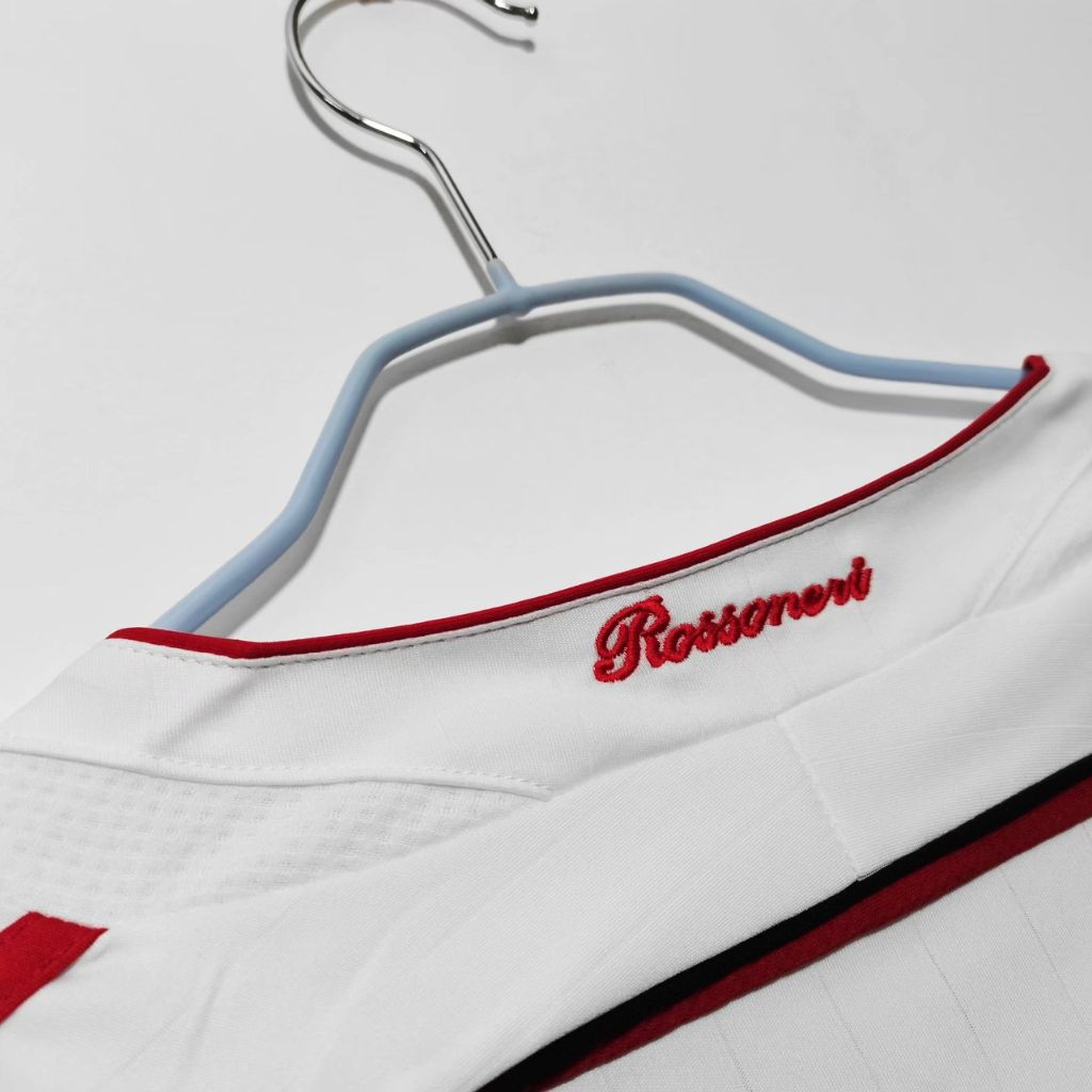 Áo bóng đá retro acmilan 2006 trắng vải Cotton Polyester thời trang blockcore