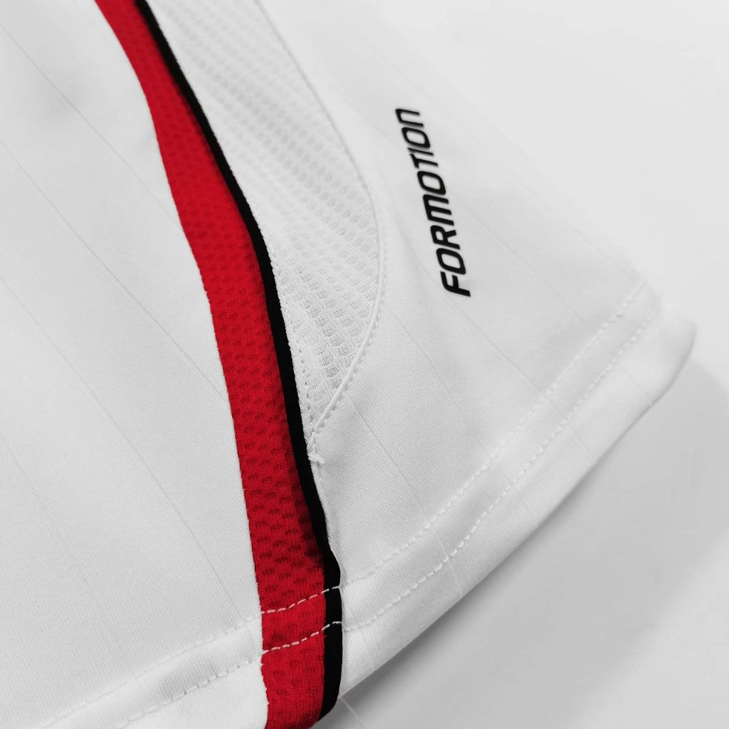 Áo bóng đá retro acmilan 2006 trắng vải Cotton Polyester thời trang blockcore