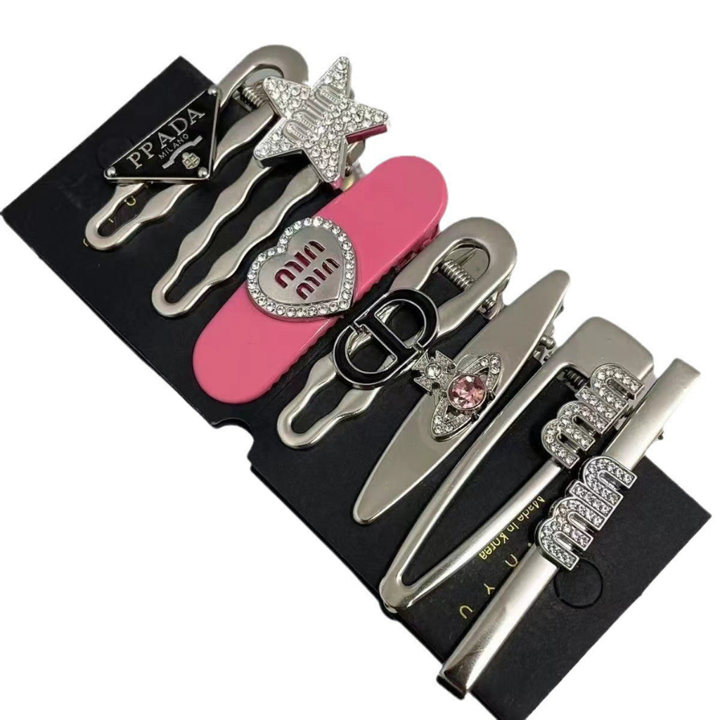Set kẹp tóc 7 món, kẹp tóc mỏ vịt cho nữ - Set kẹp tóc mạ bạc siêu xinh nè