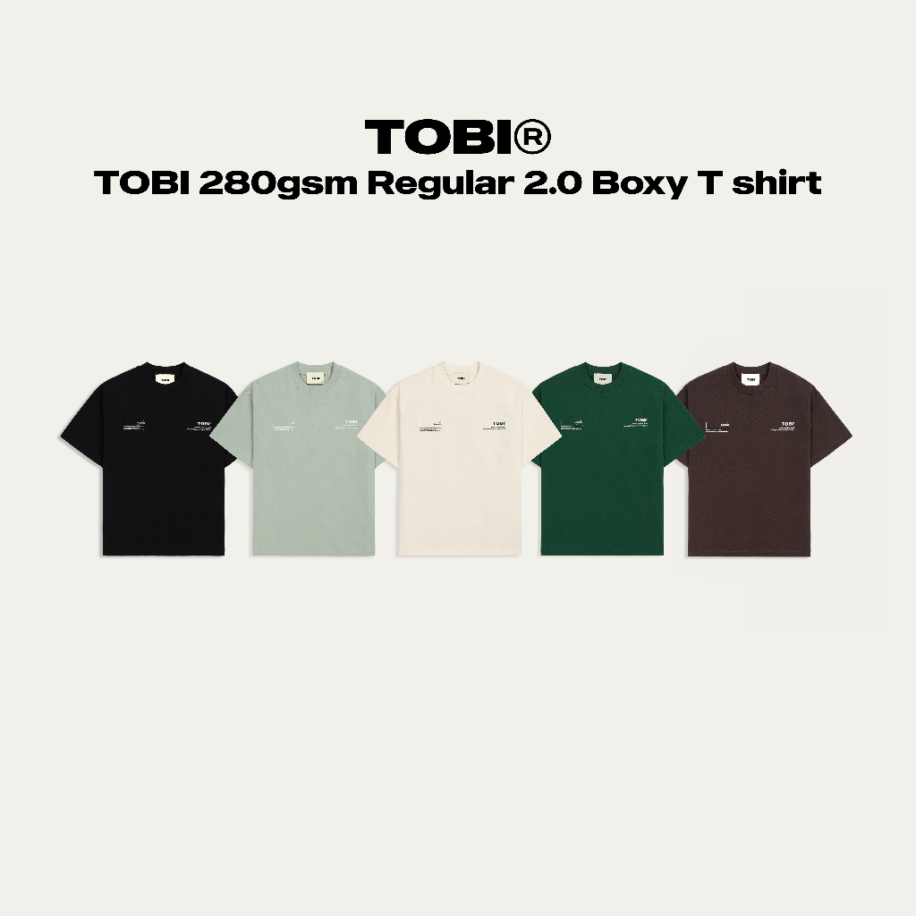 Áo Thun Tay Lỡ In Vân Đá TOBI Regular Boxy 2.0 280gsm